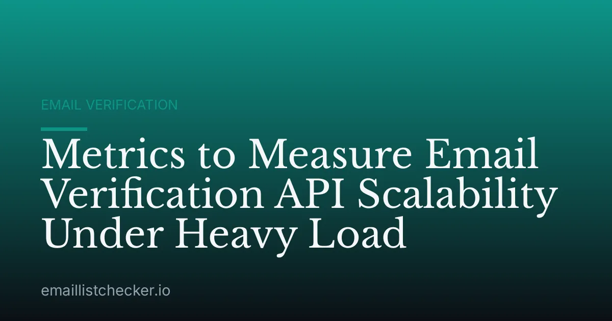 Metrics to Measure Email Verification API Scalability Under Heavy Load
