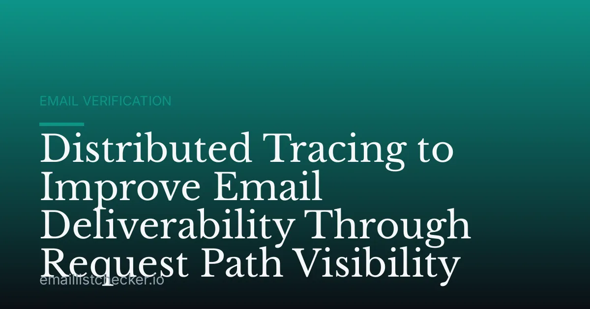 Distributed Tracing to Improve Email Deliverability Through Request Path Visibility