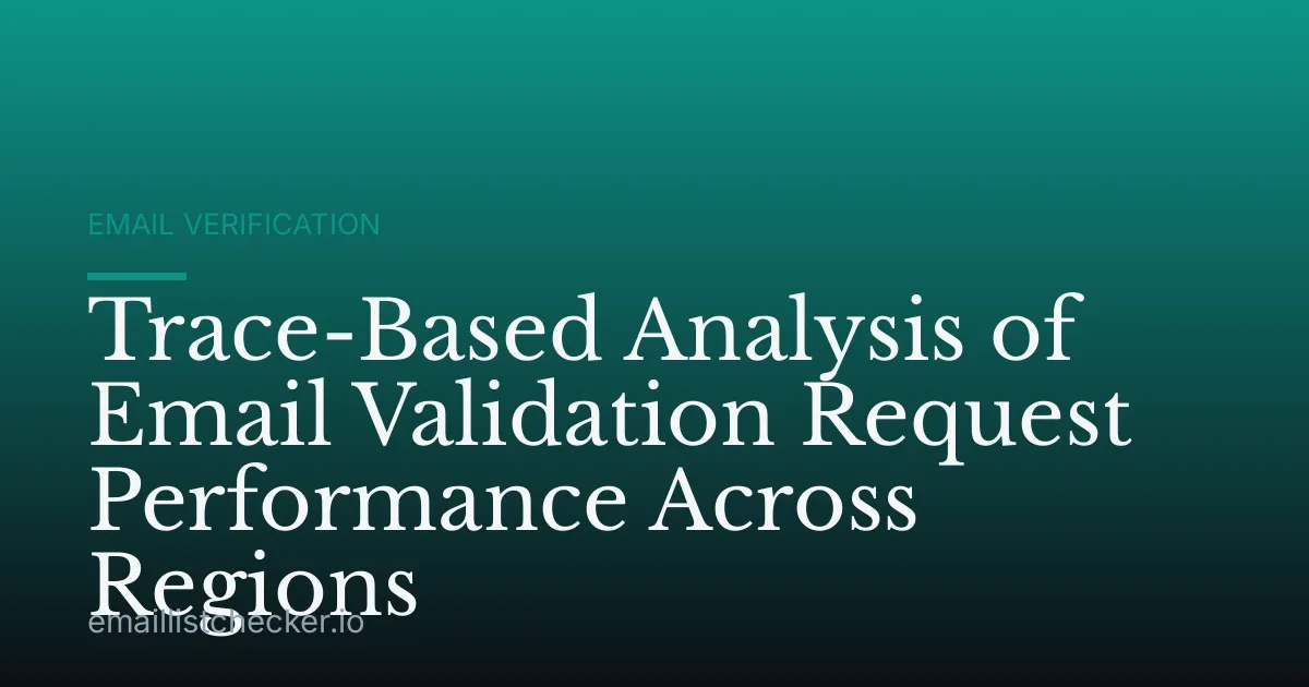 Trace-Based Analysis of Email Validation Request Performance Across Regions