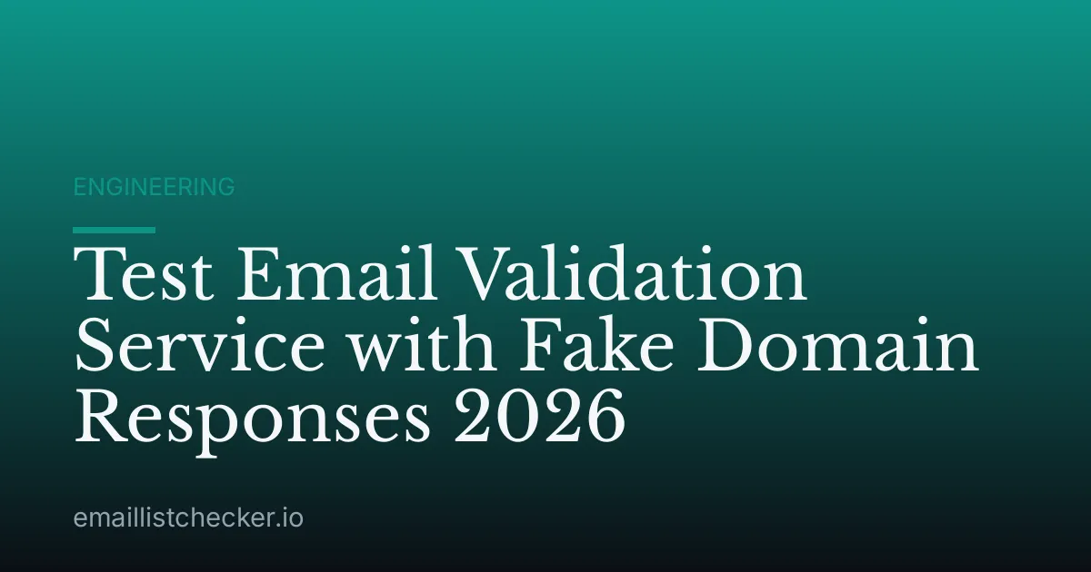 Test Email Validation Service with Fake Domain Responses 2026