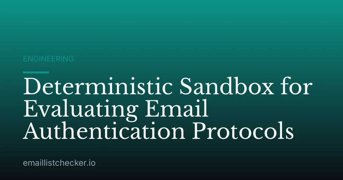 Deterministic Sandbox for Evaluating Email Authentication Protocols