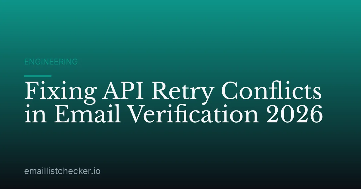 Fixing API Retry Conflicts in Email Verification 2026