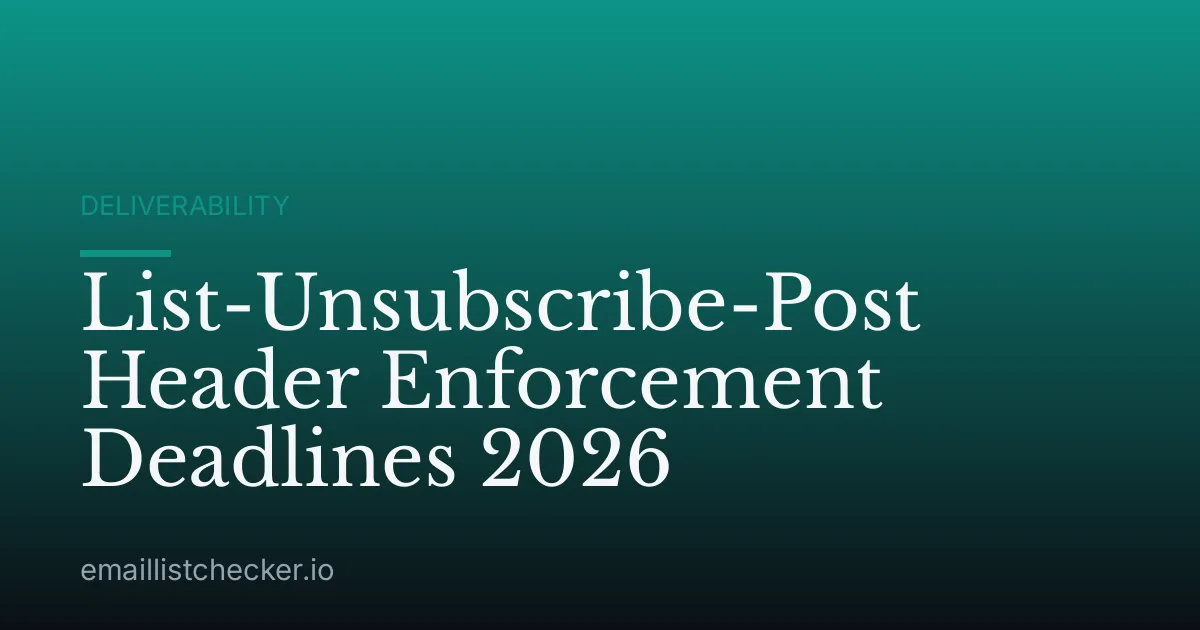 List-Unsubscribe-Post Header Enforcement Deadlines 2026