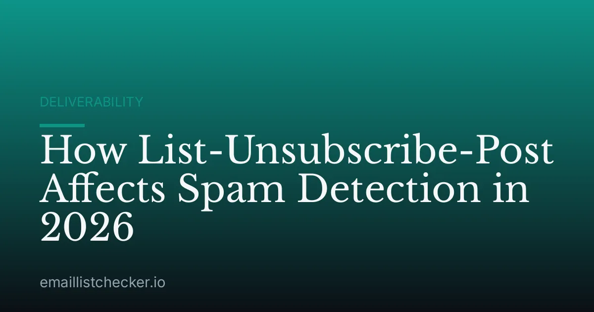 How List-Unsubscribe-Post Affects Spam Detection in 2026