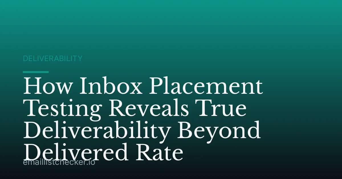 How Inbox Placement Testing Reveals True Deliverability Beyond Delivered Rate