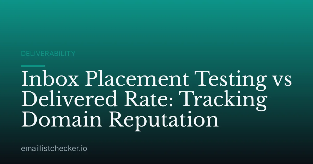Inbox Placement Testing vs Delivered Rate: Tracking Domain Reputation