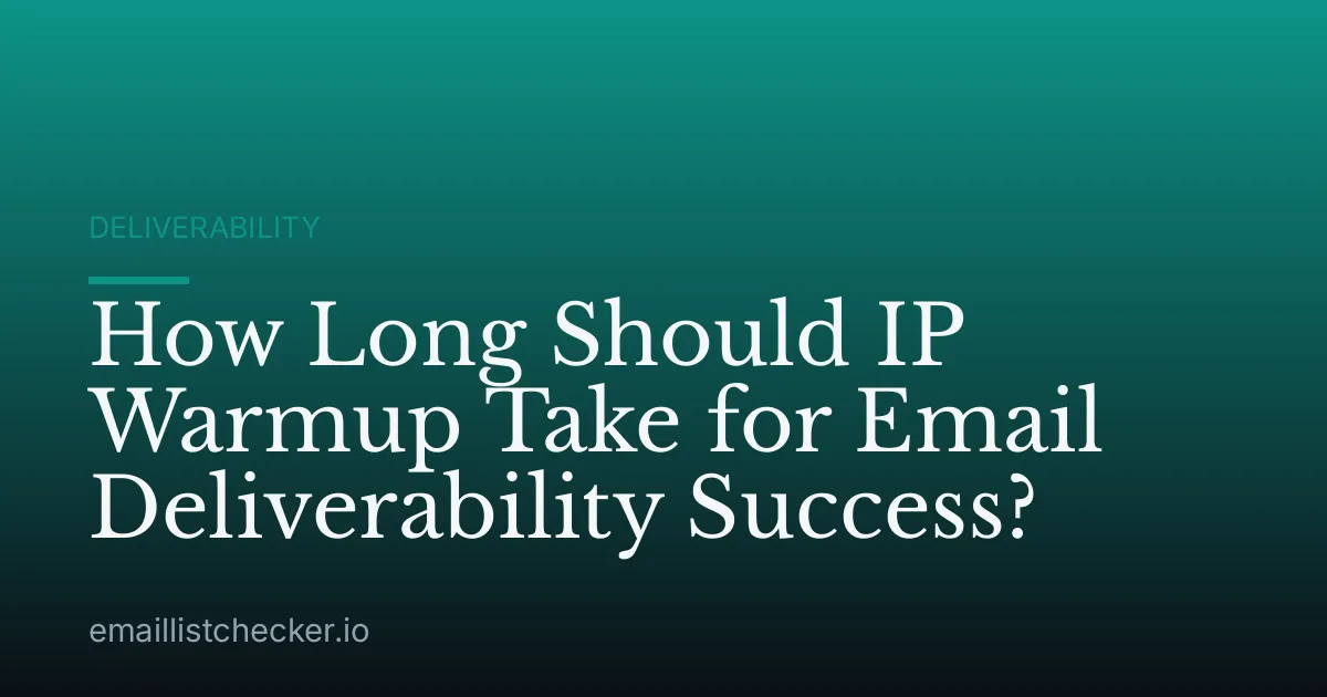 How Long Should IP Warmup Take for Email Deliverability Success?
