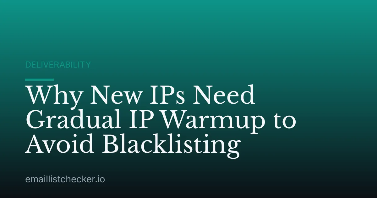 Why New IPs Need Gradual IP Warmup to Avoid Blacklisting