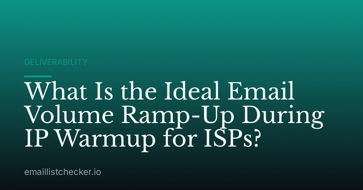 What Is the Ideal Email Volume Ramp-Up During IP Warmup for ISPs?