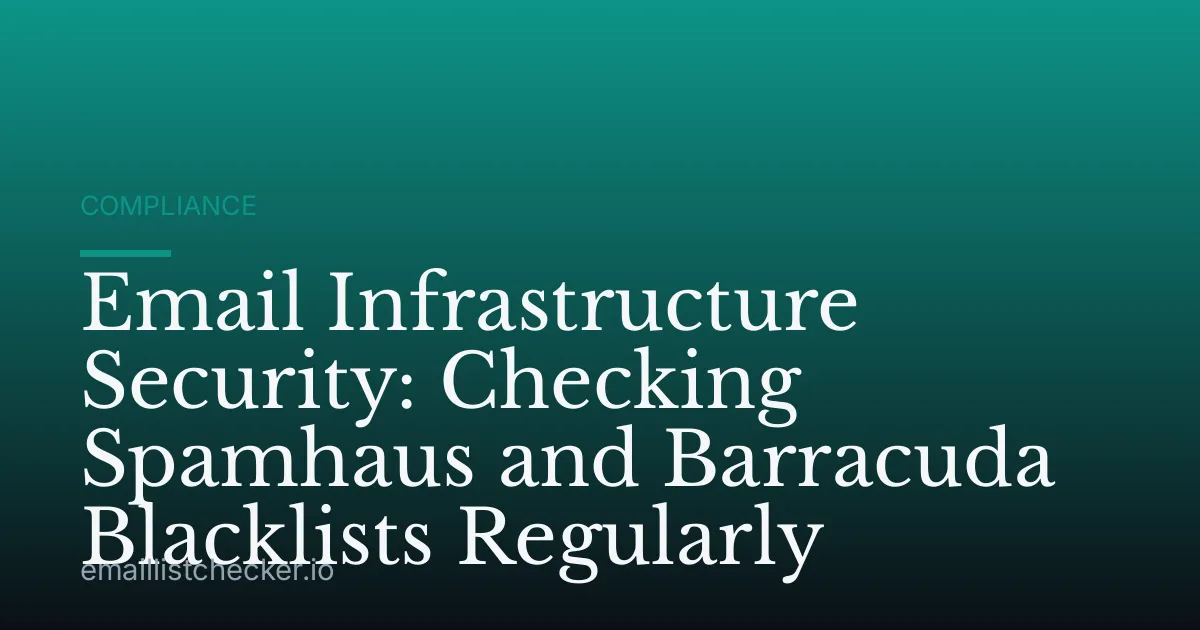 Email Infrastructure Security: Checking Spamhaus and Barracuda Blacklists Regularly