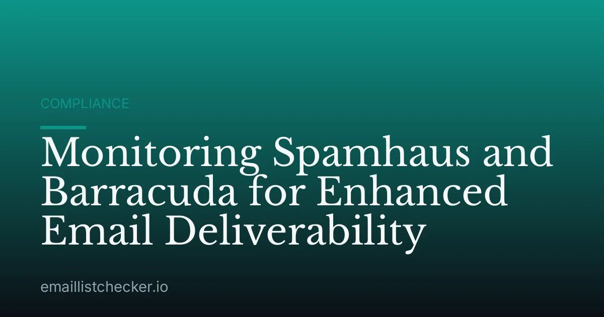 Monitoring Spamhaus and Barracuda for Enhanced Email Deliverability