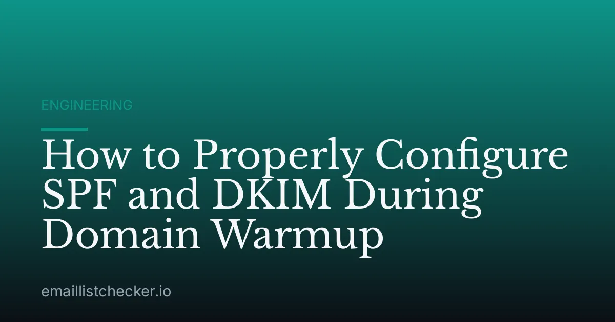 How to Properly Configure SPF and DKIM During Domain Warmup