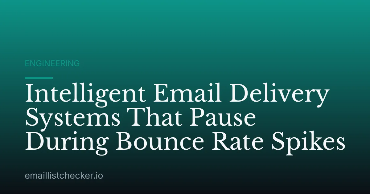 Intelligent Email Delivery Systems That Pause During Bounce Rate Spikes