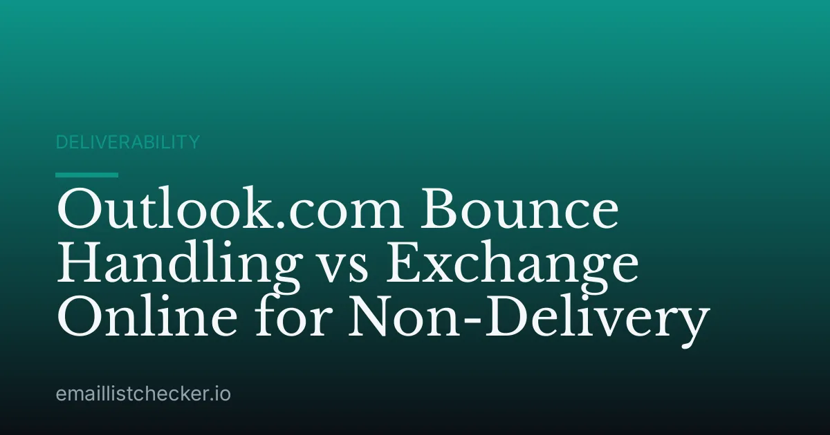 Outlook.com Bounce Handling vs Exchange Online for Non-Delivery