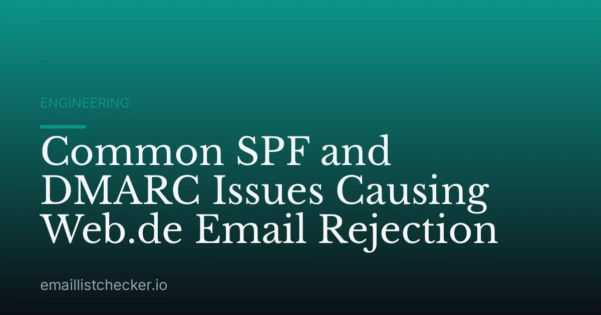 Common SPF and DMARC Issues Causing Web.de Email Rejection