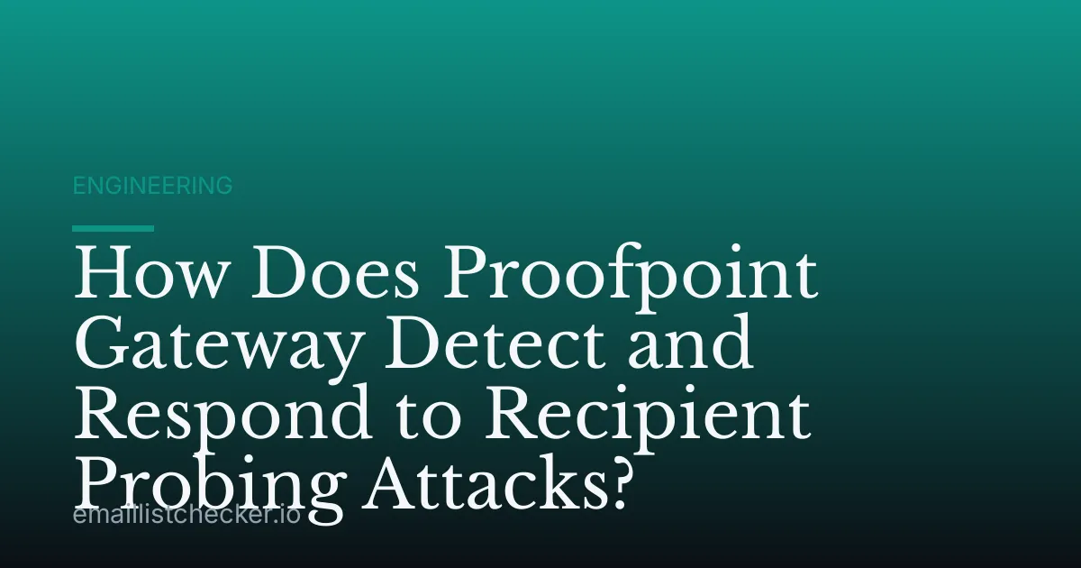How Does Proofpoint Gateway Detect and Respond to Recipient Probing Attacks?