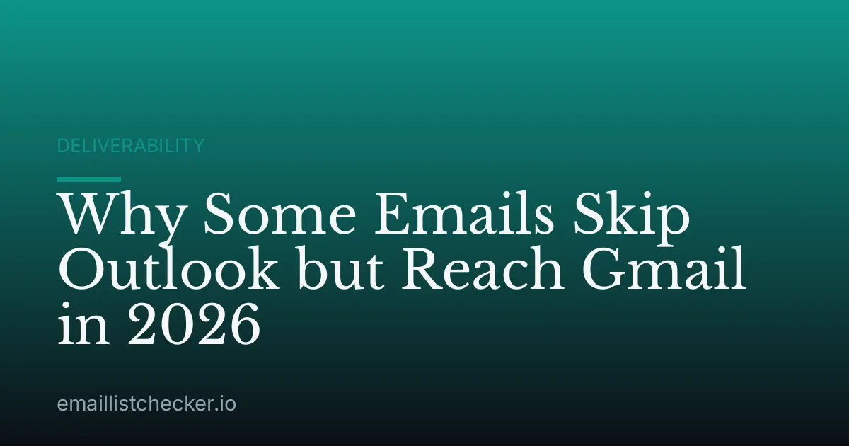Why Some Emails Skip Outlook but Reach Gmail in 2026