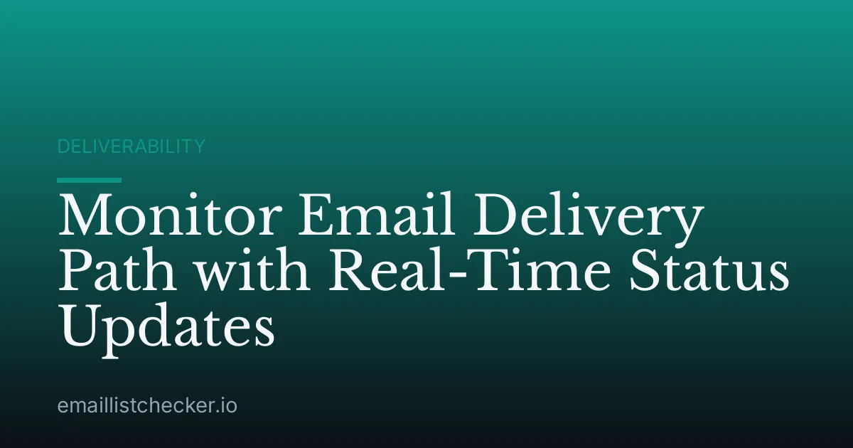 Monitor Email Delivery Path with Real-Time Status Updates