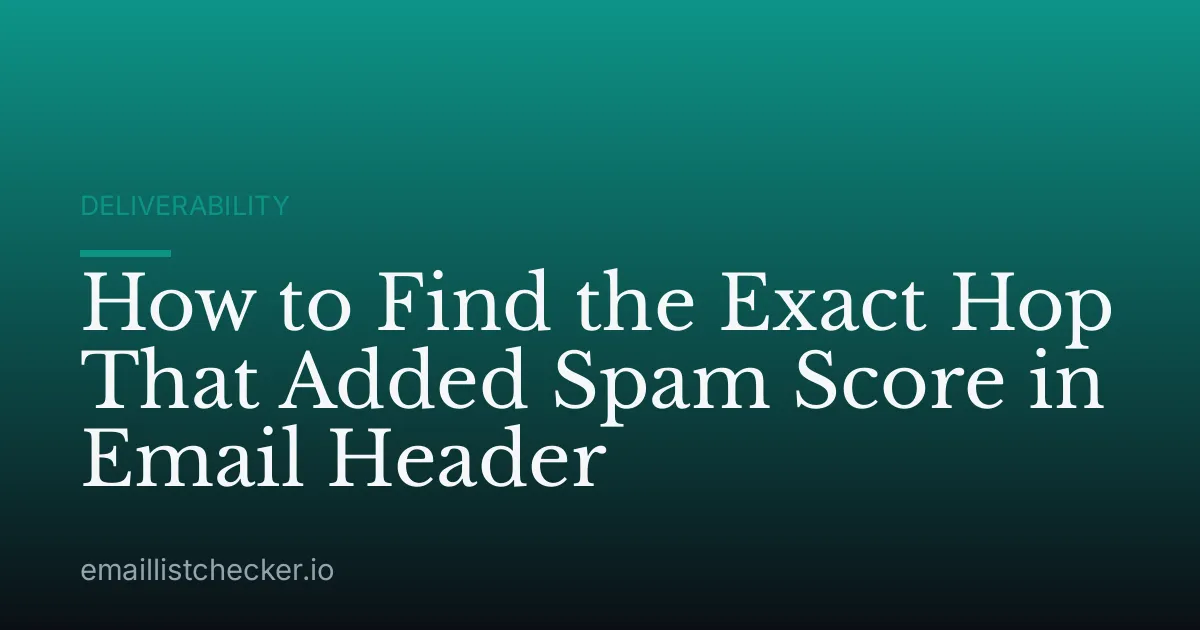 How to Find the Exact Hop That Added Spam Score in Email Header