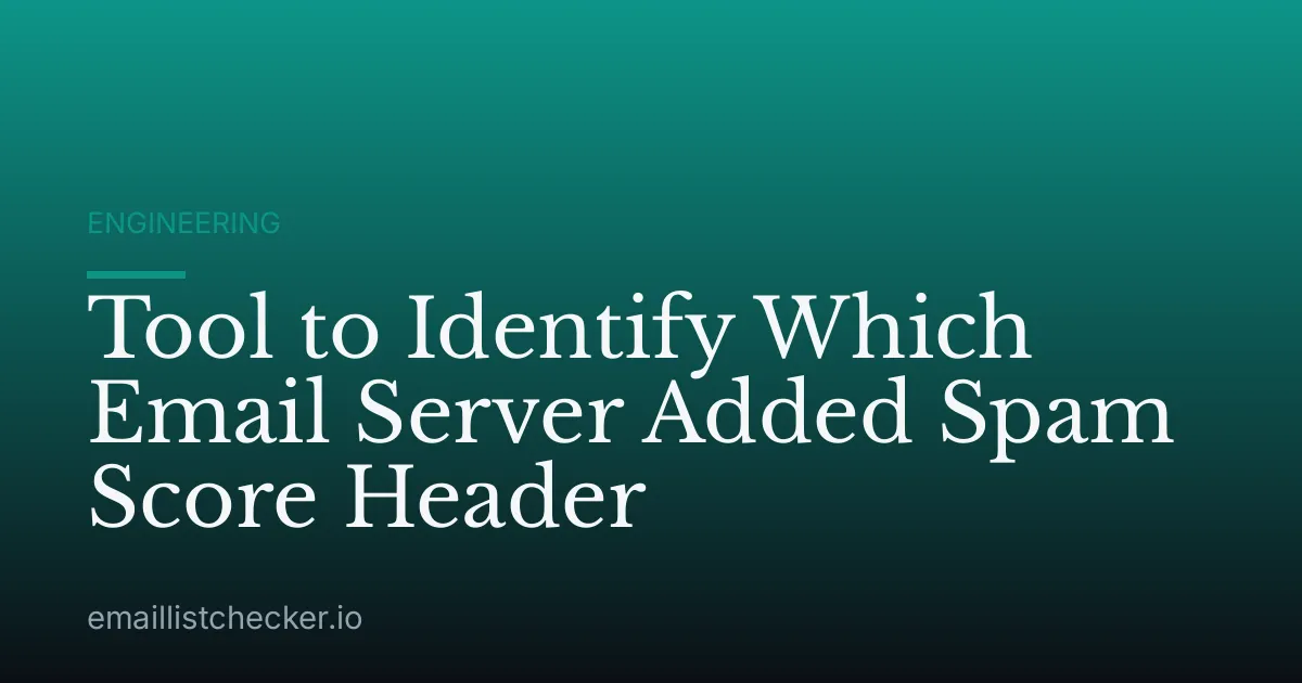 Tool to Identify Which Email Server Added Spam Score Header