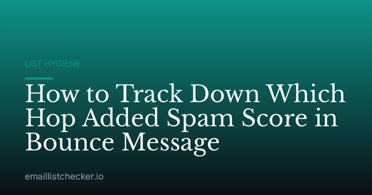 How to Track Down Which Hop Added Spam Score in Bounce Message