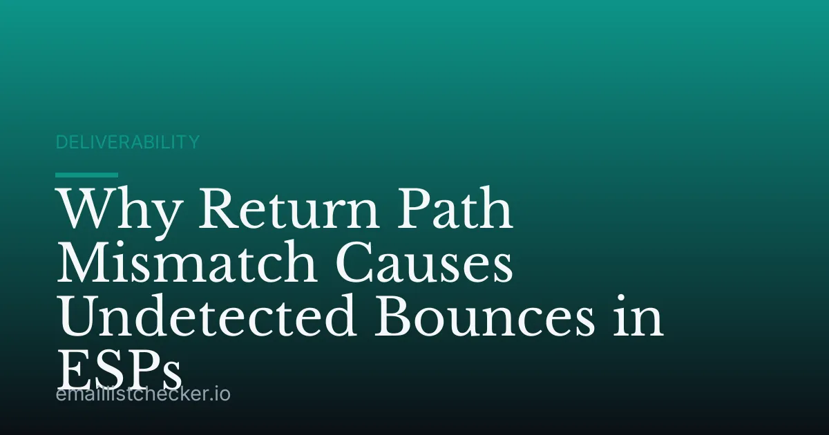 Why Return Path Mismatch Causes Undetected Bounces in ESPs