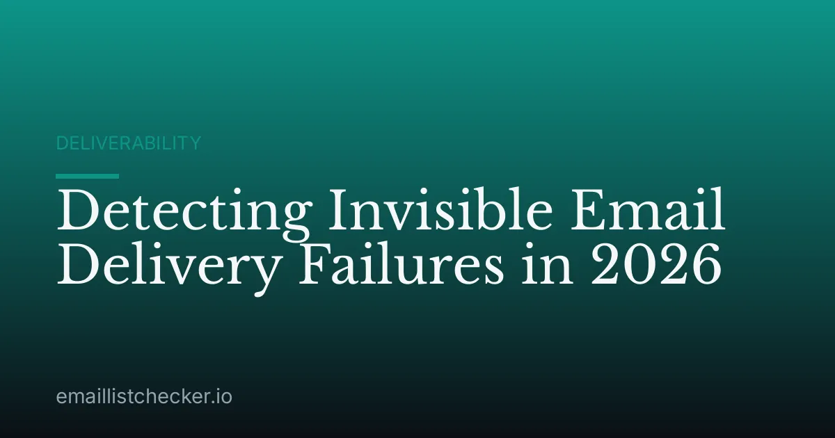 Detecting Invisible Email Delivery Failures in 2026