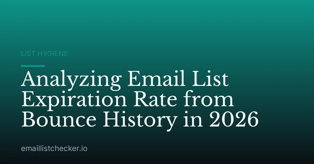 Analyzing Email List Expiration Rate from Bounce History in 2026