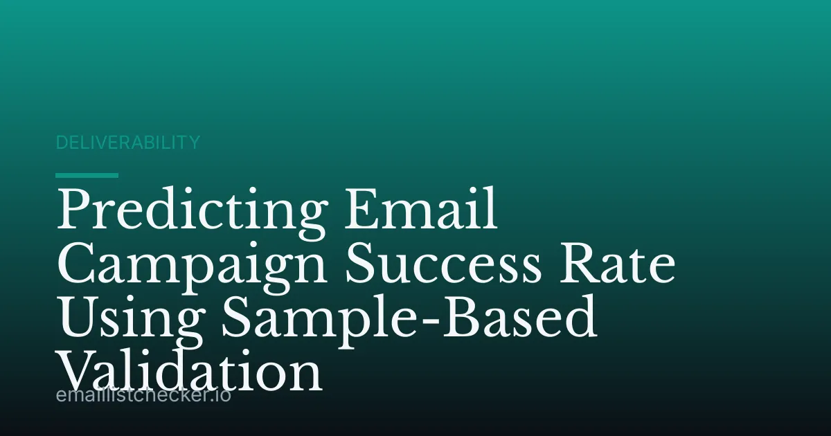 Predicting Email Campaign Success Rate Using Sample-Based Validation