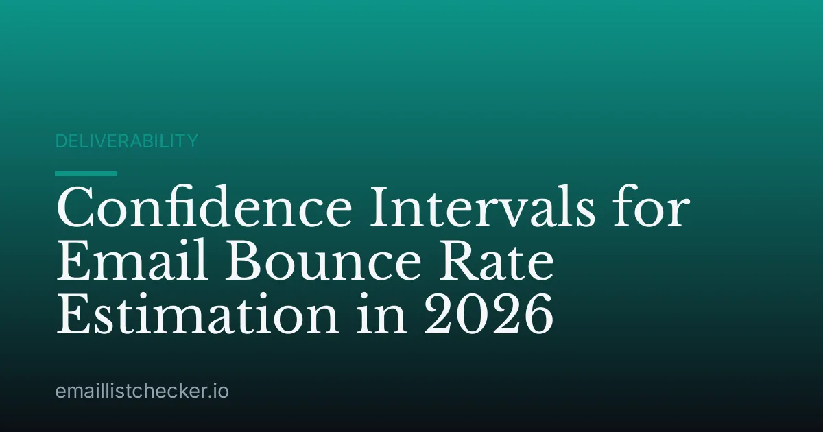 Confidence Intervals for Email Bounce Rate Estimation in 2026