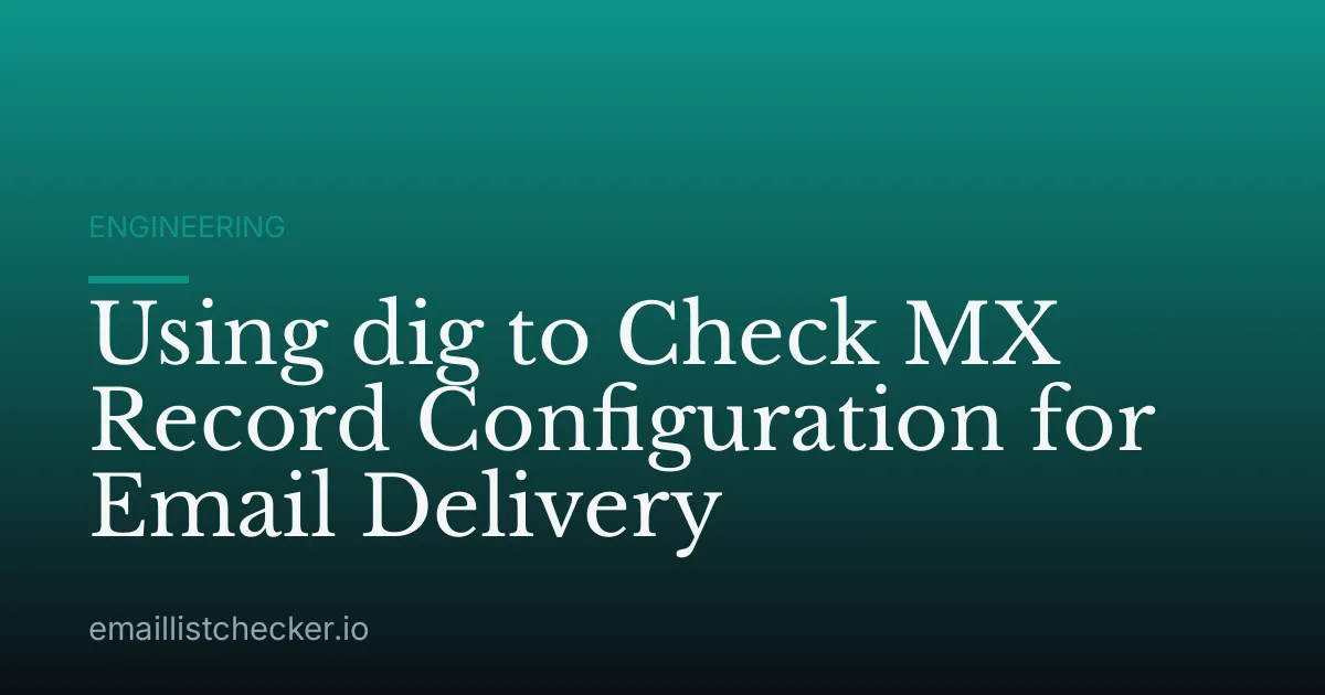 Using dig to Check MX Record Configuration for Email Delivery