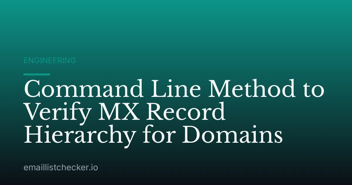 Command Line Method to Verify MX Record Hierarchy for Domains