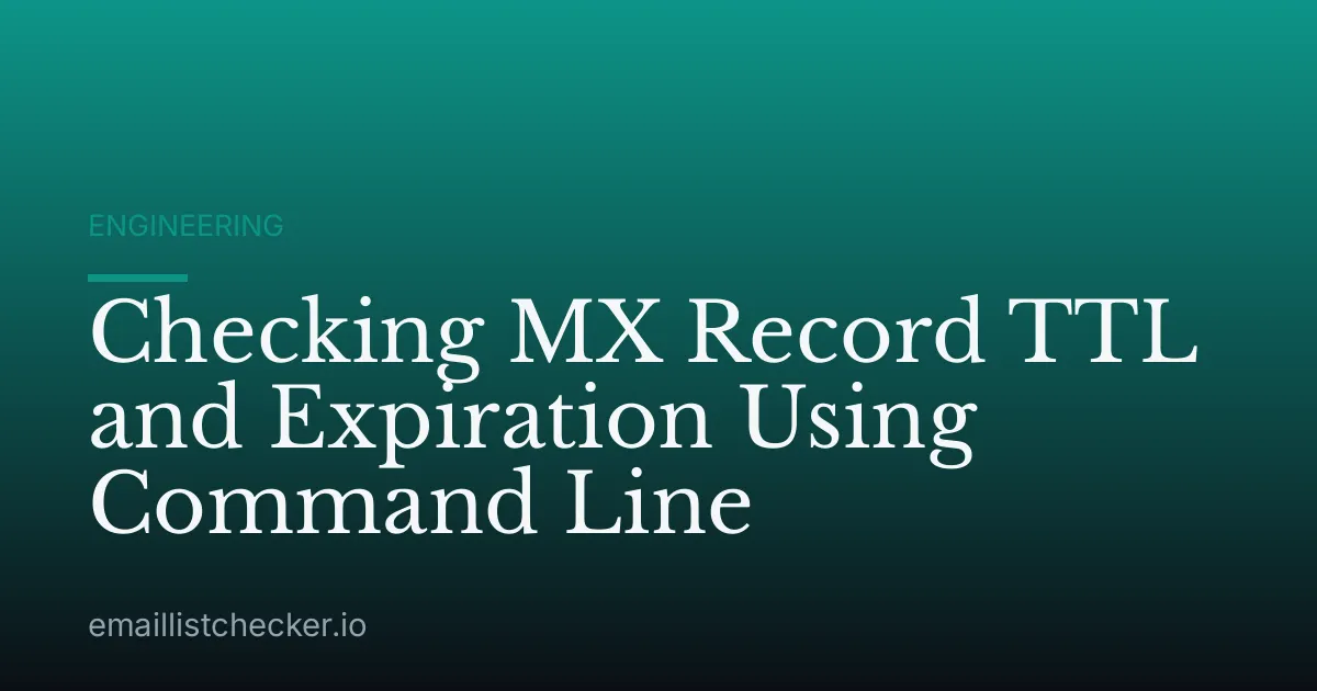 Checking MX Record TTL and Expiration Using Command Line