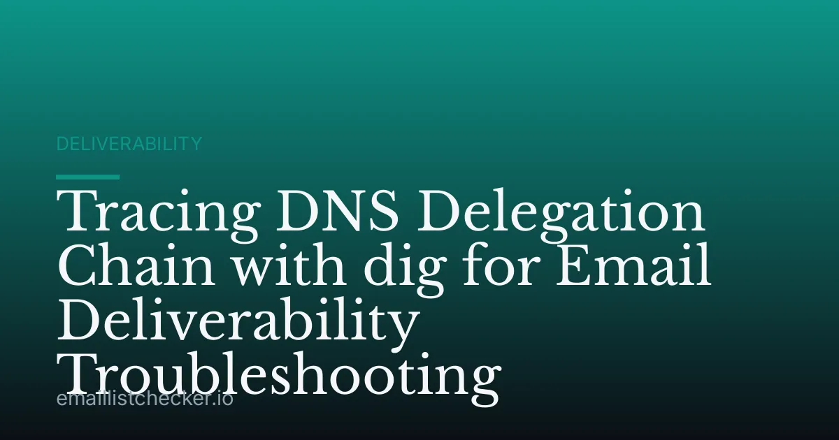 Tracing DNS Delegation Chain with dig for Email Deliverability Troubleshooting