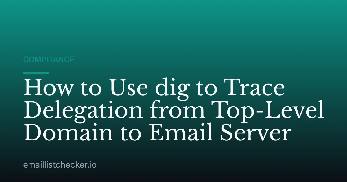 How to Use dig to Trace Delegation from Top-Level Domain to Email Server