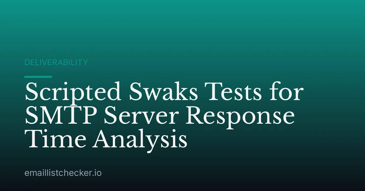 Scripted Swaks Tests for SMTP Server Response Time Analysis