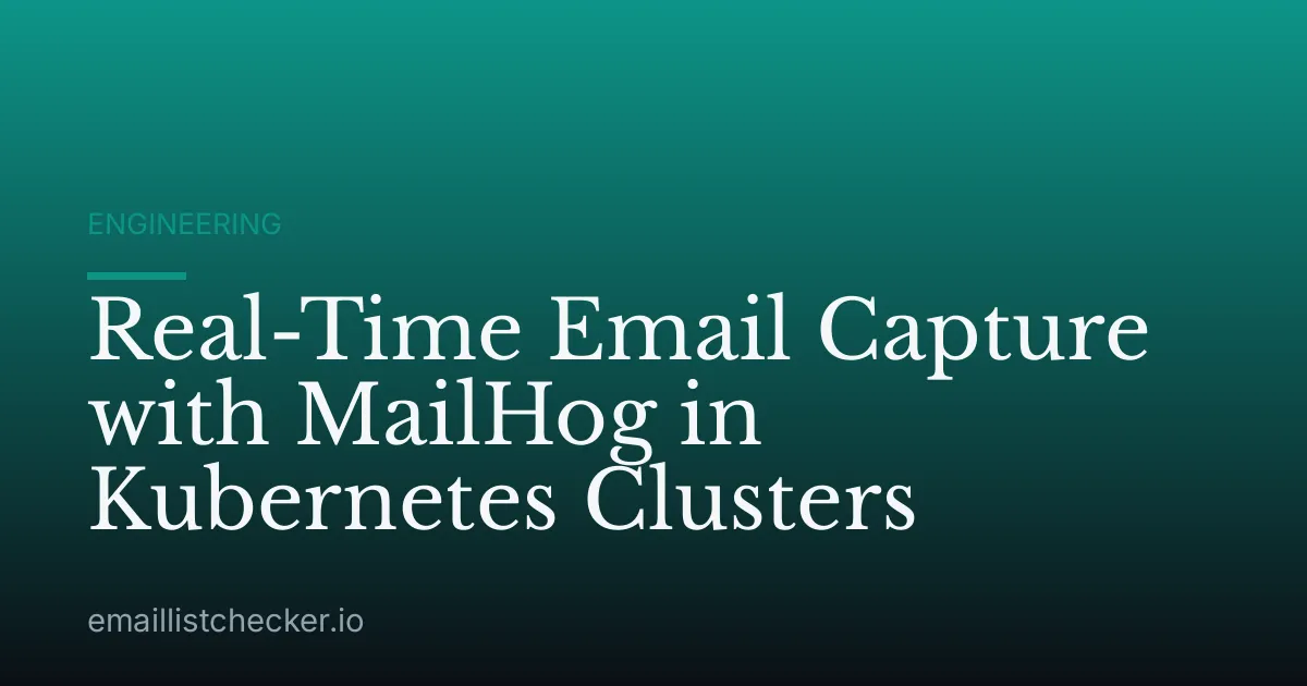 Real-Time Email Capture with MailHog in Kubernetes Clusters