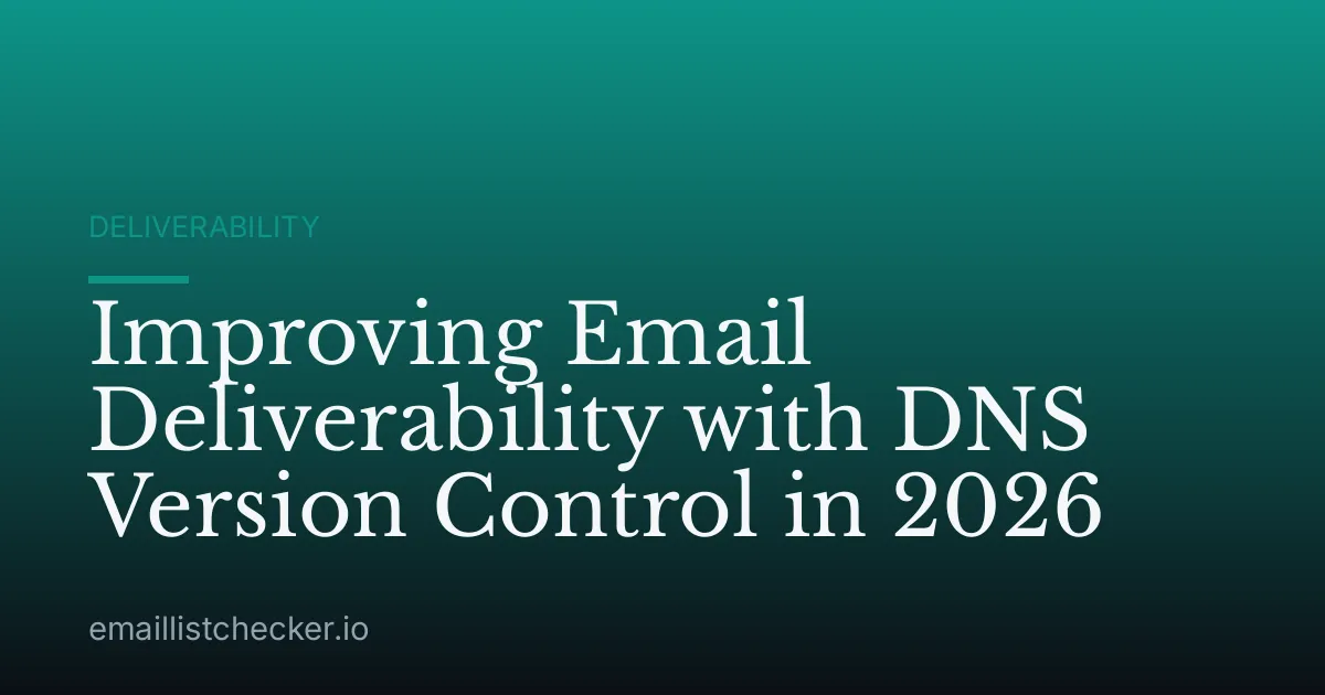 Improving Email Deliverability with DNS Version Control in 2026