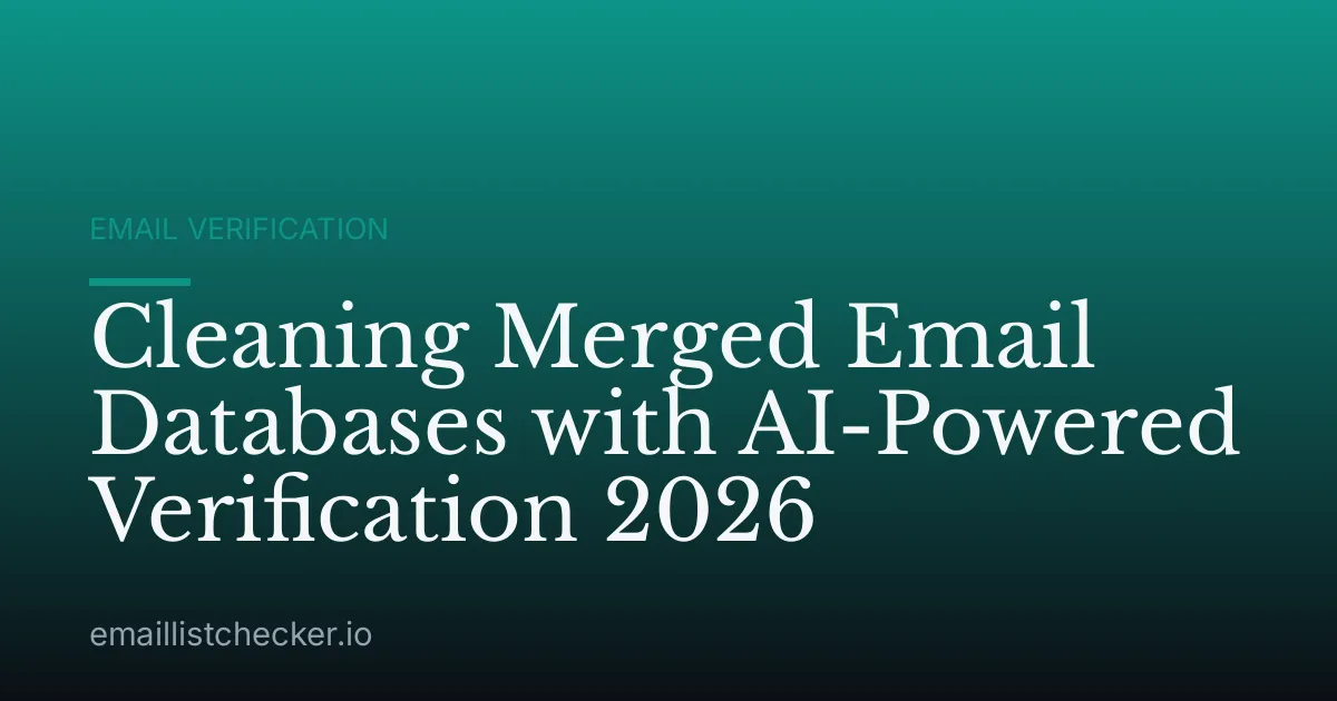 Cleaning Merged Email Databases with AI-Powered Verification 2026