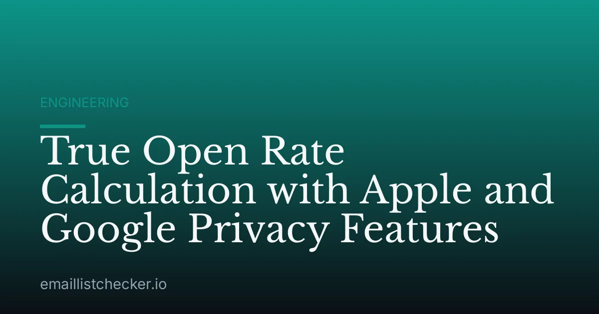 True Open Rate Calculation with Apple and Google Privacy Features