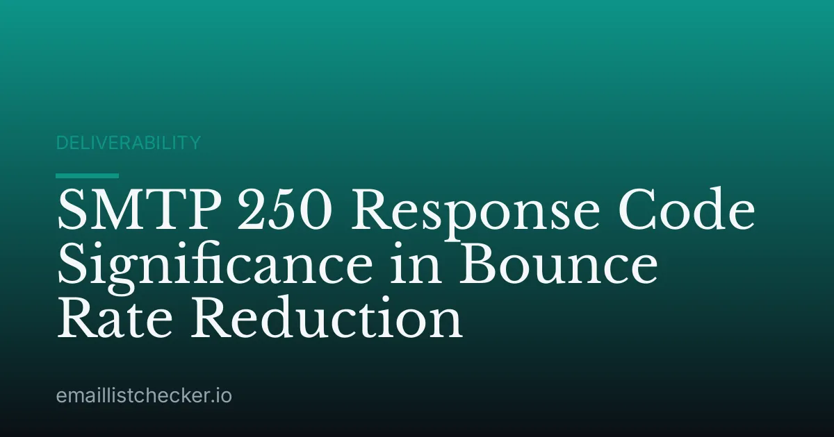 SMTP 250 Response Code Significance in Bounce Rate Reduction
