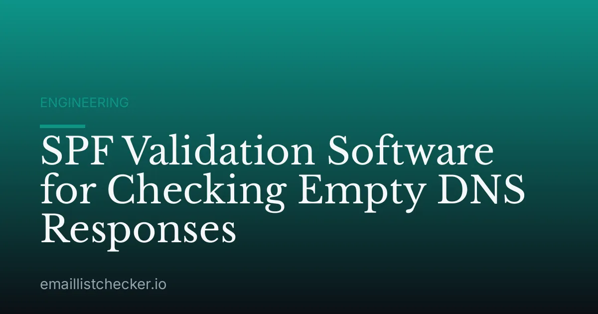 SPF Validation Software for Checking Empty DNS Responses