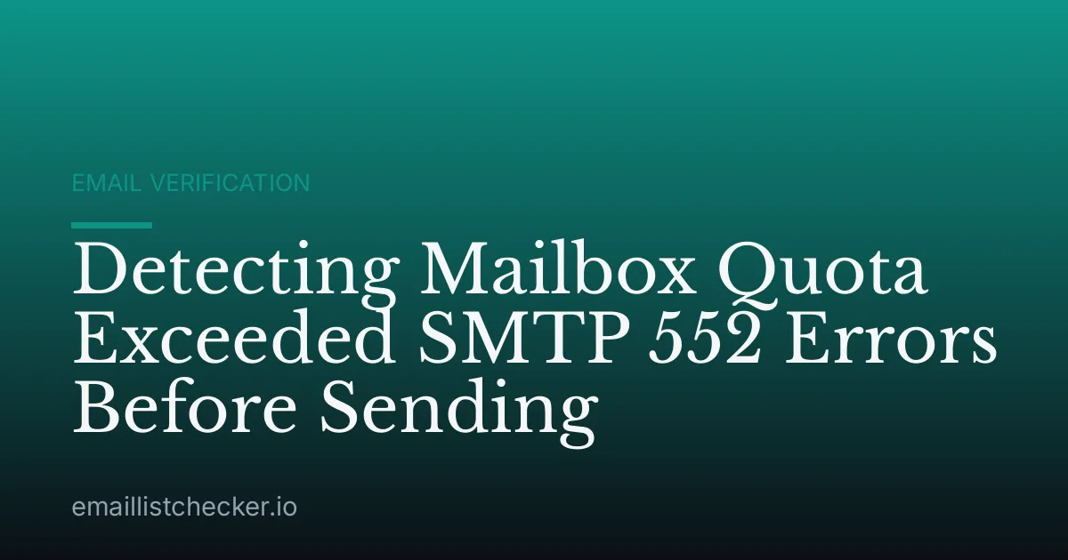Detecting Mailbox Quota Exceeded SMTP 552 Errors Before Sending