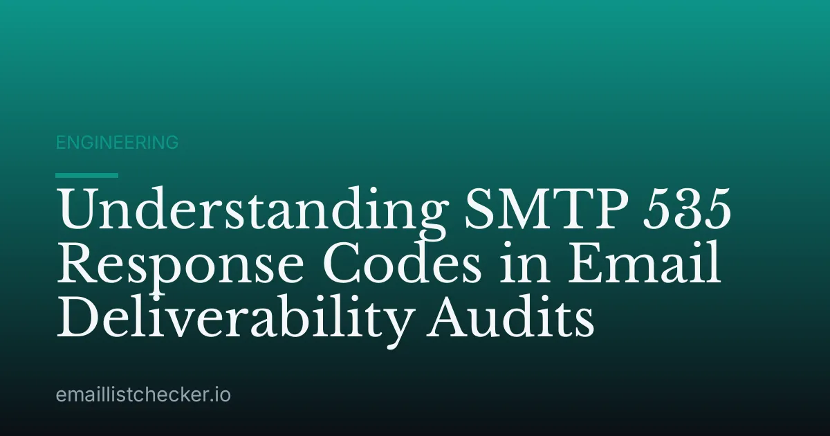 Understanding SMTP 535 Response Codes in Email Deliverability Audits