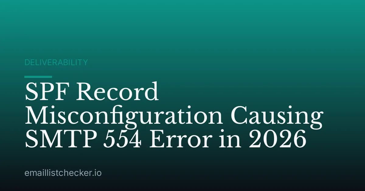 SPF Record Misconfiguration Causing SMTP 554 Error in 2026