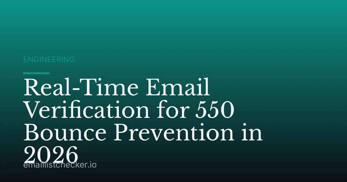Real-Time Email Verification for 550 Bounce Prevention in 2026