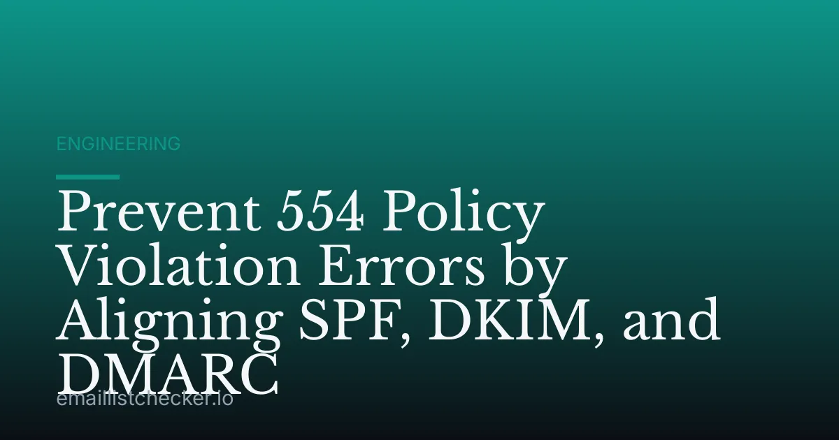 Prevent 554 Policy Violation Errors by Aligning SPF, DKIM, and DMARC