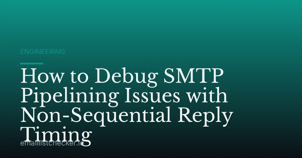 How to Debug SMTP Pipelining Issues with Non-Sequential Reply Timing