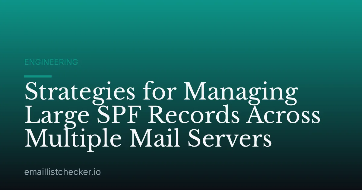 Strategies for Managing Large SPF Records Across Multiple Mail Servers