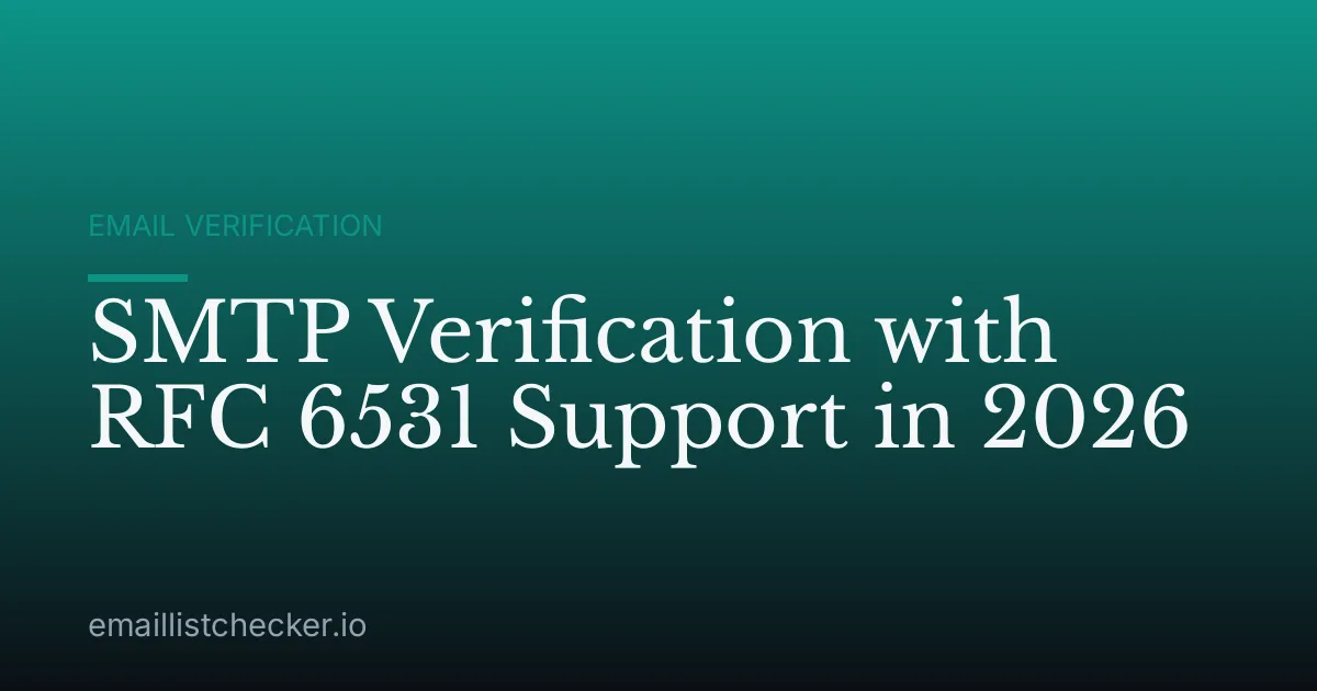 SMTP Verification with RFC 6531 Support in 2026